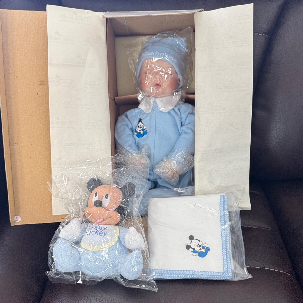Ashton Drake Galleries Baby Boy Porcelain Mickey Mouse Set